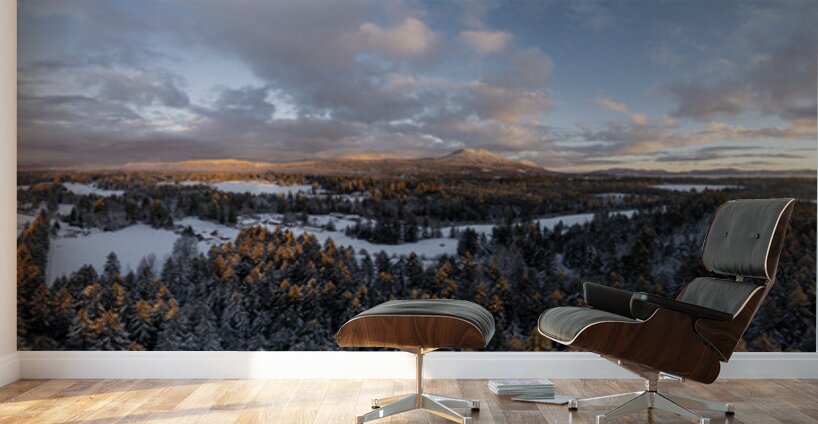 Winter sunrise in the Cowichan Valley Wall Murals