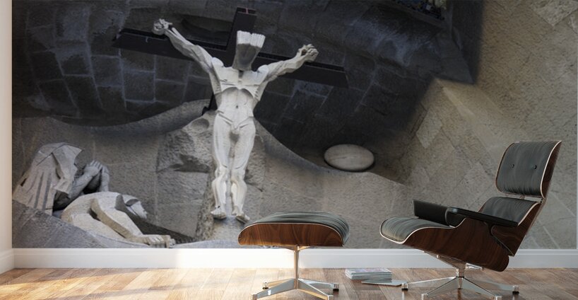 Passion Façade La Sagrada Família Temple Expiatori de la Sagrada Família Barcelona Spain Wall Murals