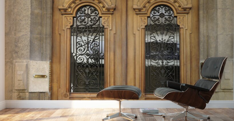 Carved door. Aix-en-Provence. Provence-Alpes-Cote dAzur. France Wall Murals