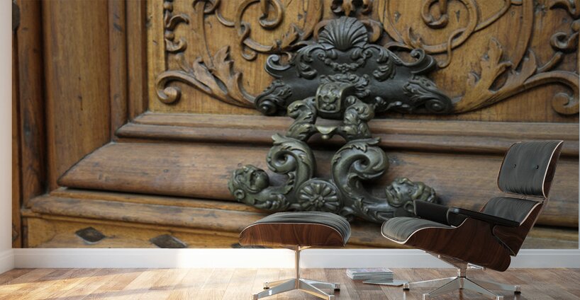 Door Knocker. Place des Martyrs de la Resistance. Aix-en-Provence. France Wall Murals