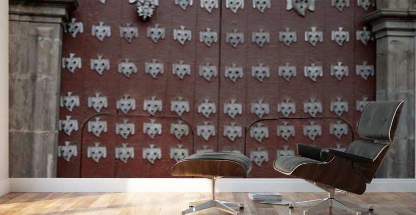 Entry door at Iglesia de San Agustin. Quito Ecuador Wall Murals