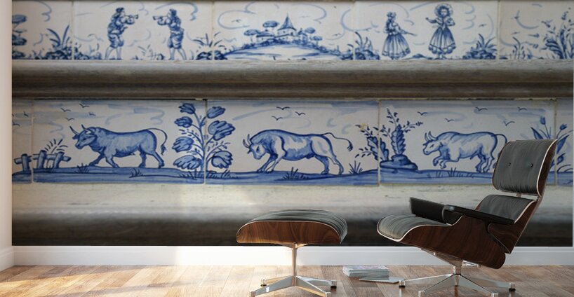 Ceramic tile stairs Plaza de Toros Bullring  Ronda Málaga Andalusia Spain Wall Murals