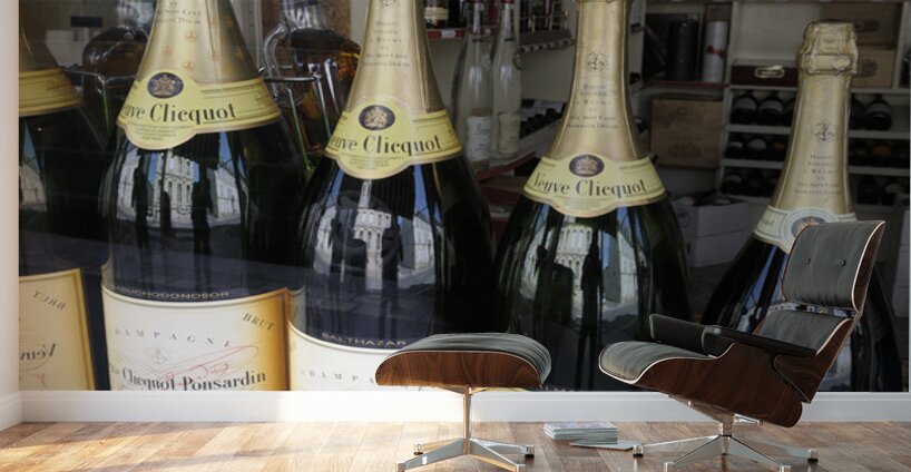 Champagne bottles in a liquor store Nevers Nièvre Burgundy France Wall Murals