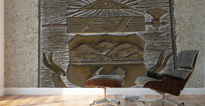 Bas relief plaque for Colorado is inlaid into Hoover Dams plazas surface one of the seven states that fall within the Colorado Rivers basin. Hoover Dam Arizona Nevada USA Wall Murals