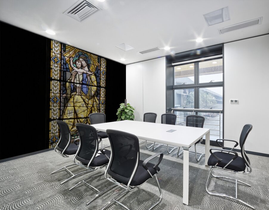 Stained glass window Eglise Saint Pothin Wall Printing