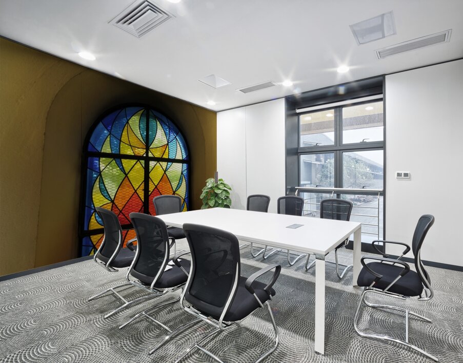 Contemporary stained glass window Eglise Saint Pothin Wall Printing