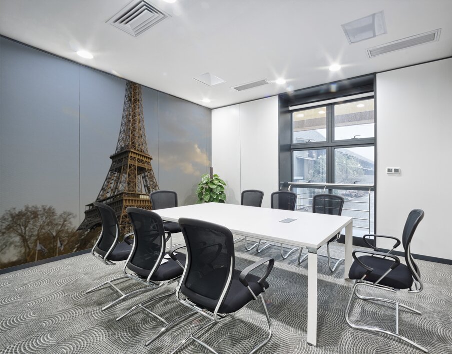 Sightseeing boats and the Eiffel Tower Paris Wall Printing