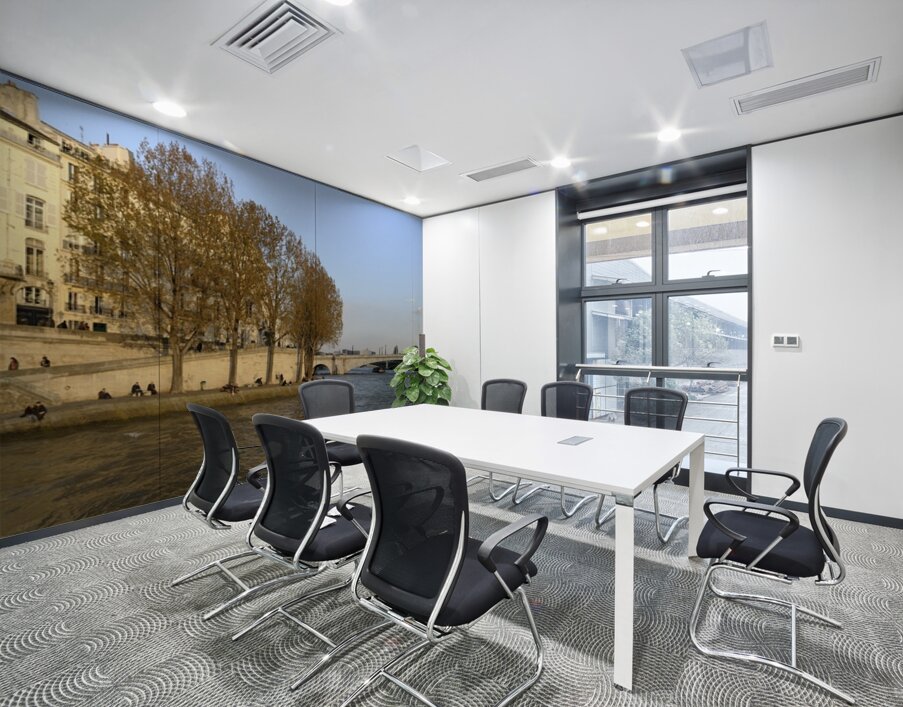 Seine River bank at sunset Paris Wall Printing