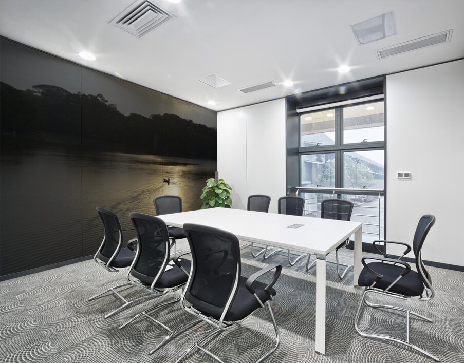 Canoeing on Lake Garzacocha at sunset La Selva Amazon Ecolodge Orellana Ecuador Wall Printing