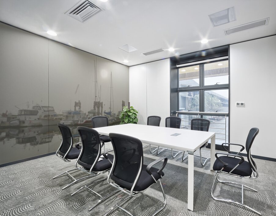 Fog in the harbour - San Juan Island Wall Printing