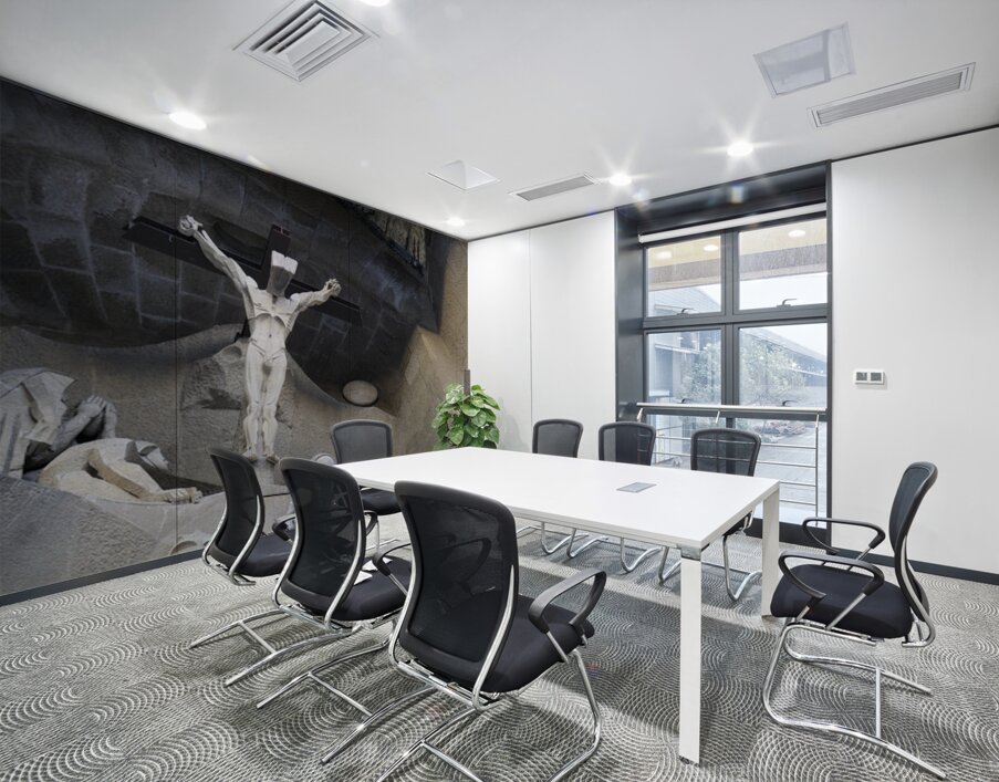 Passion Façade La Sagrada Família Temple Expiatori de la Sagrada Família Barcelona Spain Wall Printing