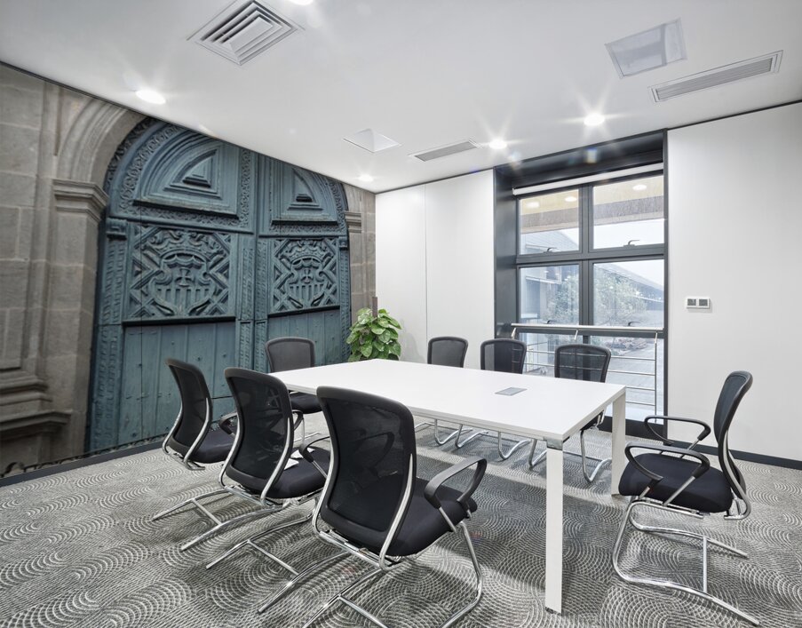 Entrance door to the Basilica La Merced. Quito. Ecuador Wall Printing