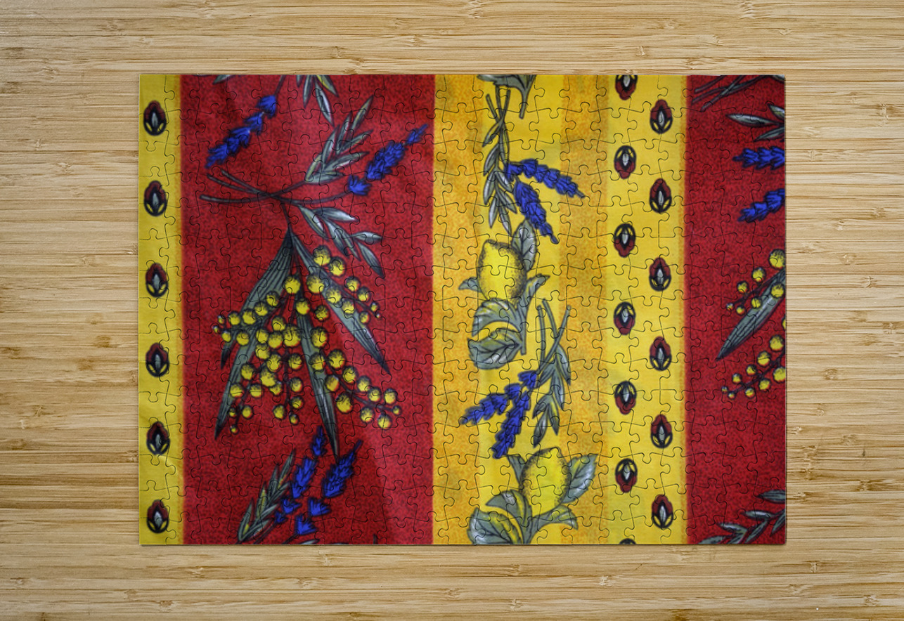 Red and Yellow Textiles - Aix-en-Provence Kevin Oke Puzzle printing