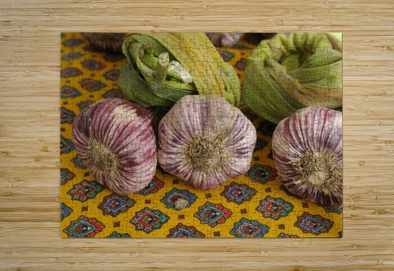 Garlic at the Friday market in Lourmarin Kevin Oke Puzzle printing