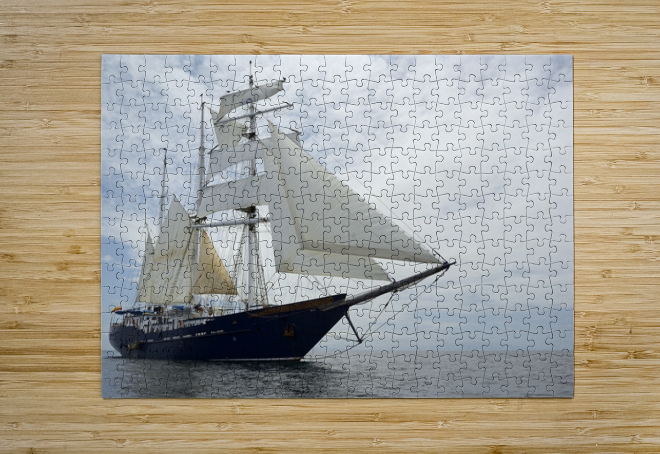 SS Mary Anne under sail Isabela Island Galapagos Islands Ecuador Kevin Oke Puzzle printing