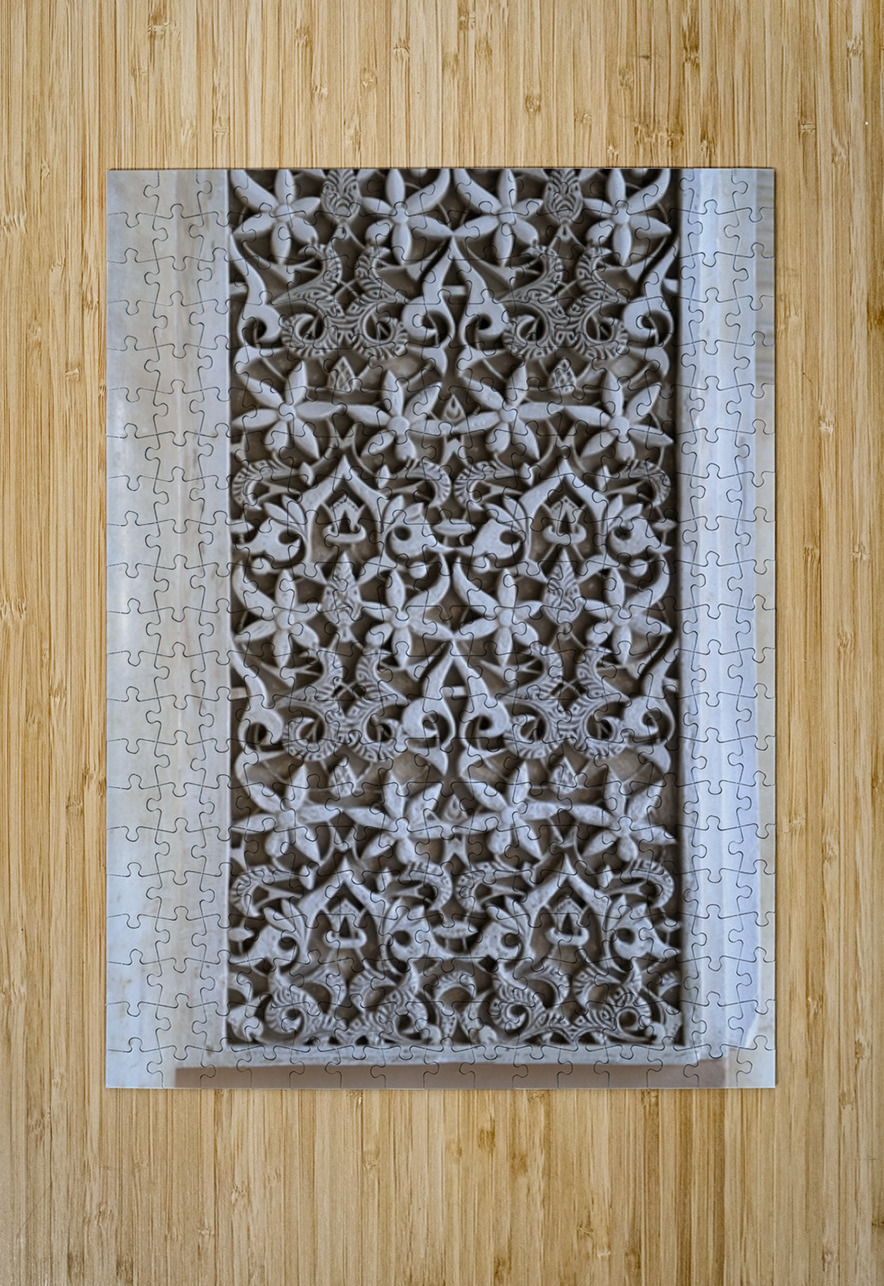 Decoracion del Patio de los Leones. The Alhambra. Granada. Andalusia. Spain Kevin Oke Puzzle printing