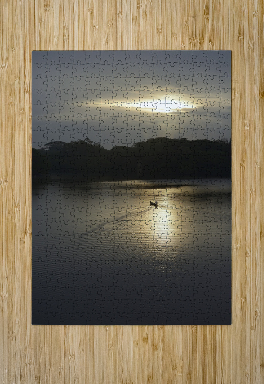 Canoeing on Lake Garzacocha at sunset La Selva Amazon Ecolodge Orellana Ecuador Kevin Oke Puzzle printing