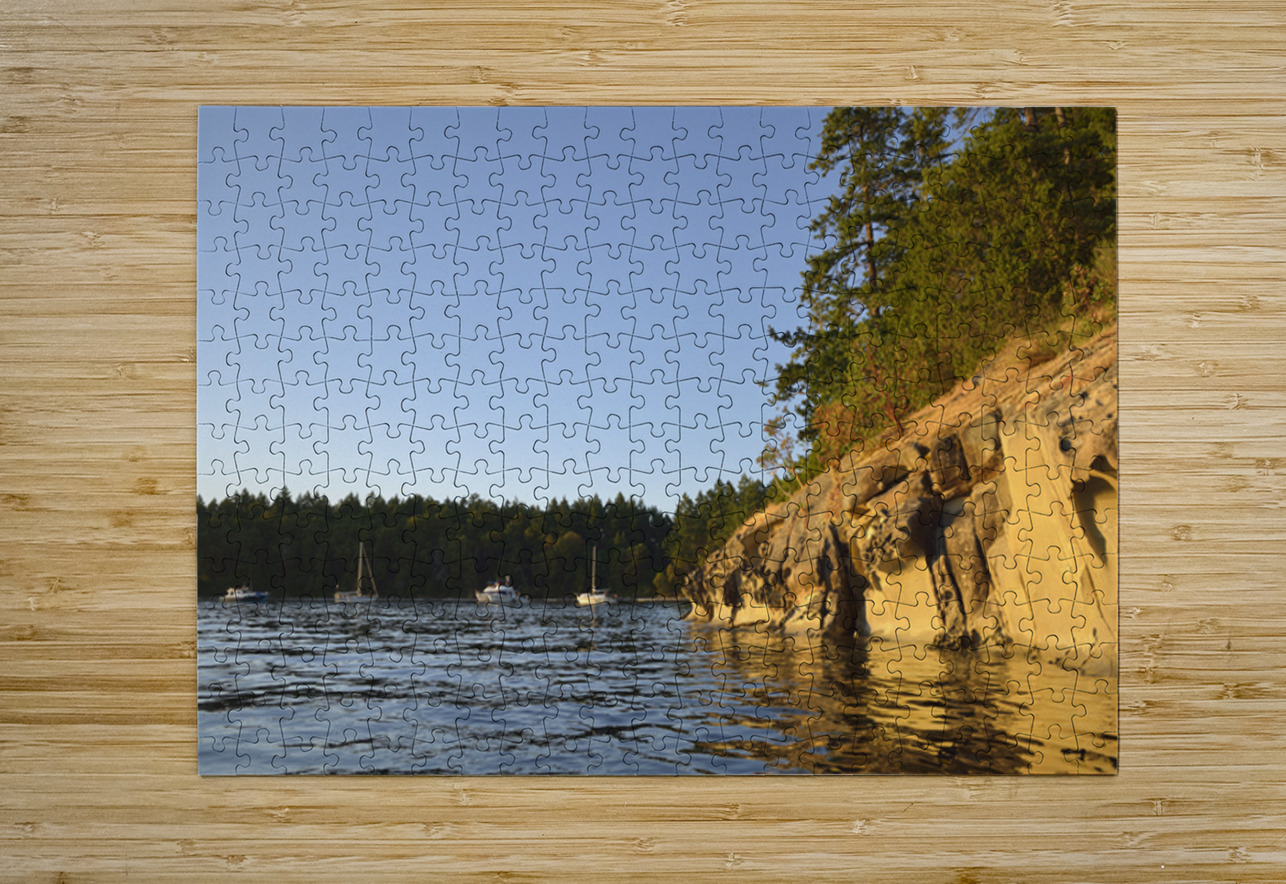 Sculpted sandstone cliff in front of the Tent Island anchorage Kevin Oke Puzzle printing