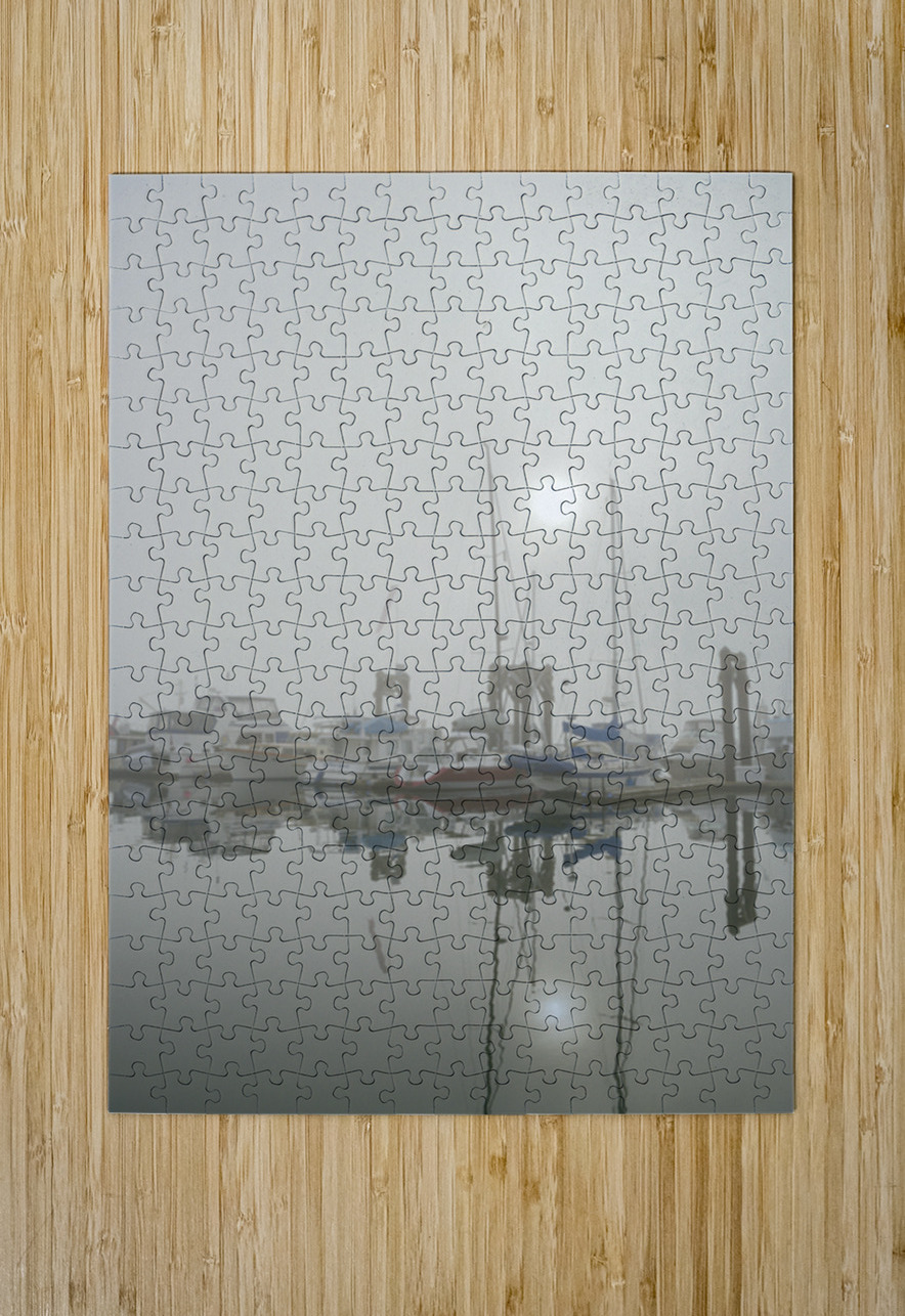 Fog in the harbour - San Juan Island Kevin Oke Puzzle printing