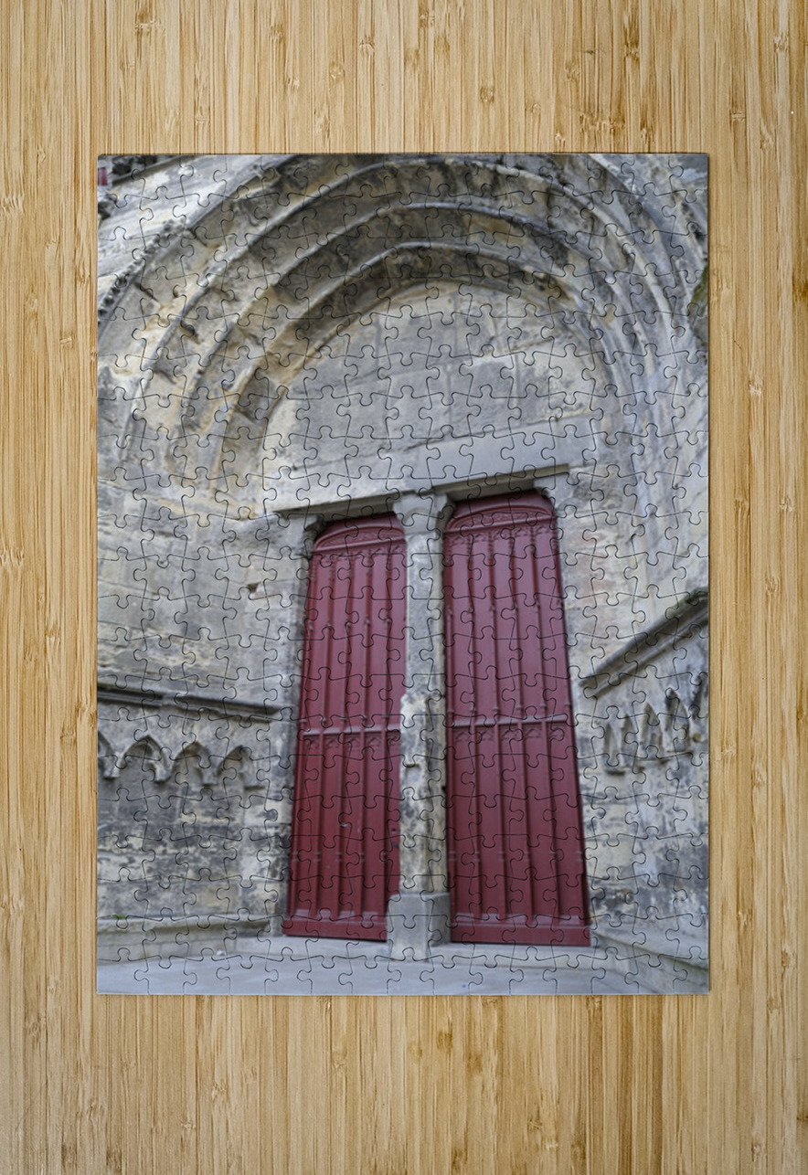 Entrance door. Cathedrale St-Cyr-Sainte Julitte. Nevers. France Kevin Oke Puzzle printing