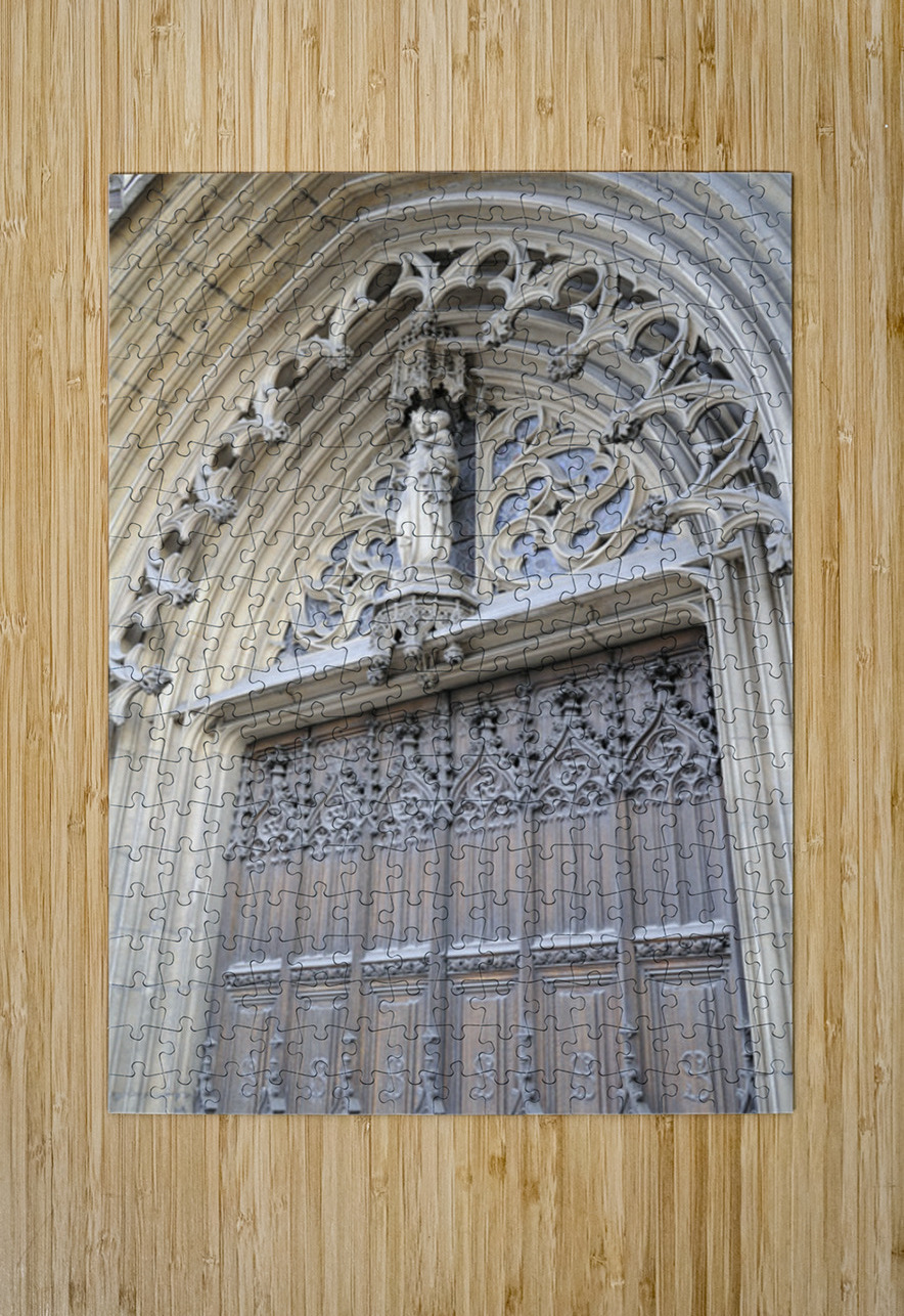 Entrance door detail of Eglise Saint-Bonaventure. France Kevin Oke Puzzle printing