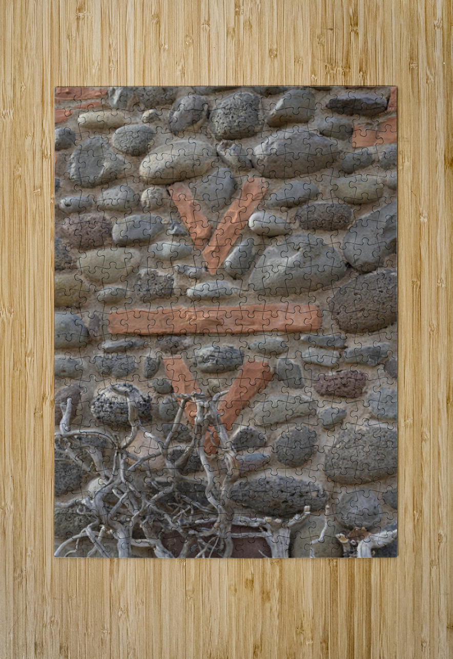 V Bar V stone ranch sign at Crane Petroglyph Heritage Site in Verde Valley Arizona Kevin Oke Puzzle printing