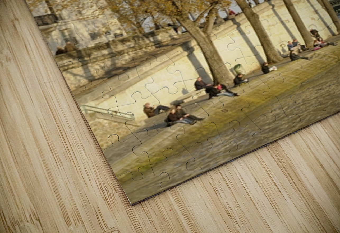 Enjoying a warm spring day on the banks of the Seine River - Paris Kevin Oke Puzzle