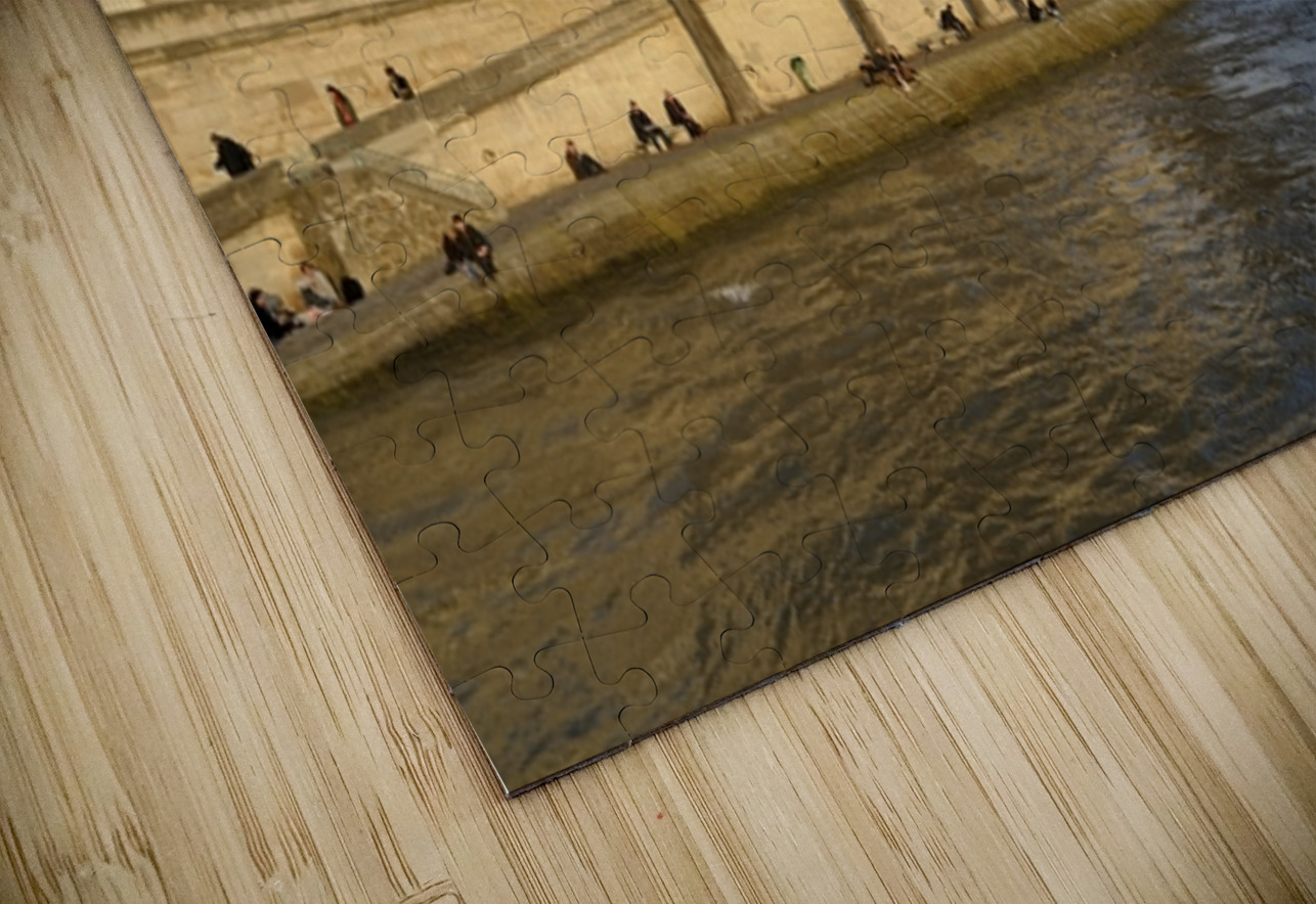 Seine River bank at sunset Paris Kevin Oke Puzzle