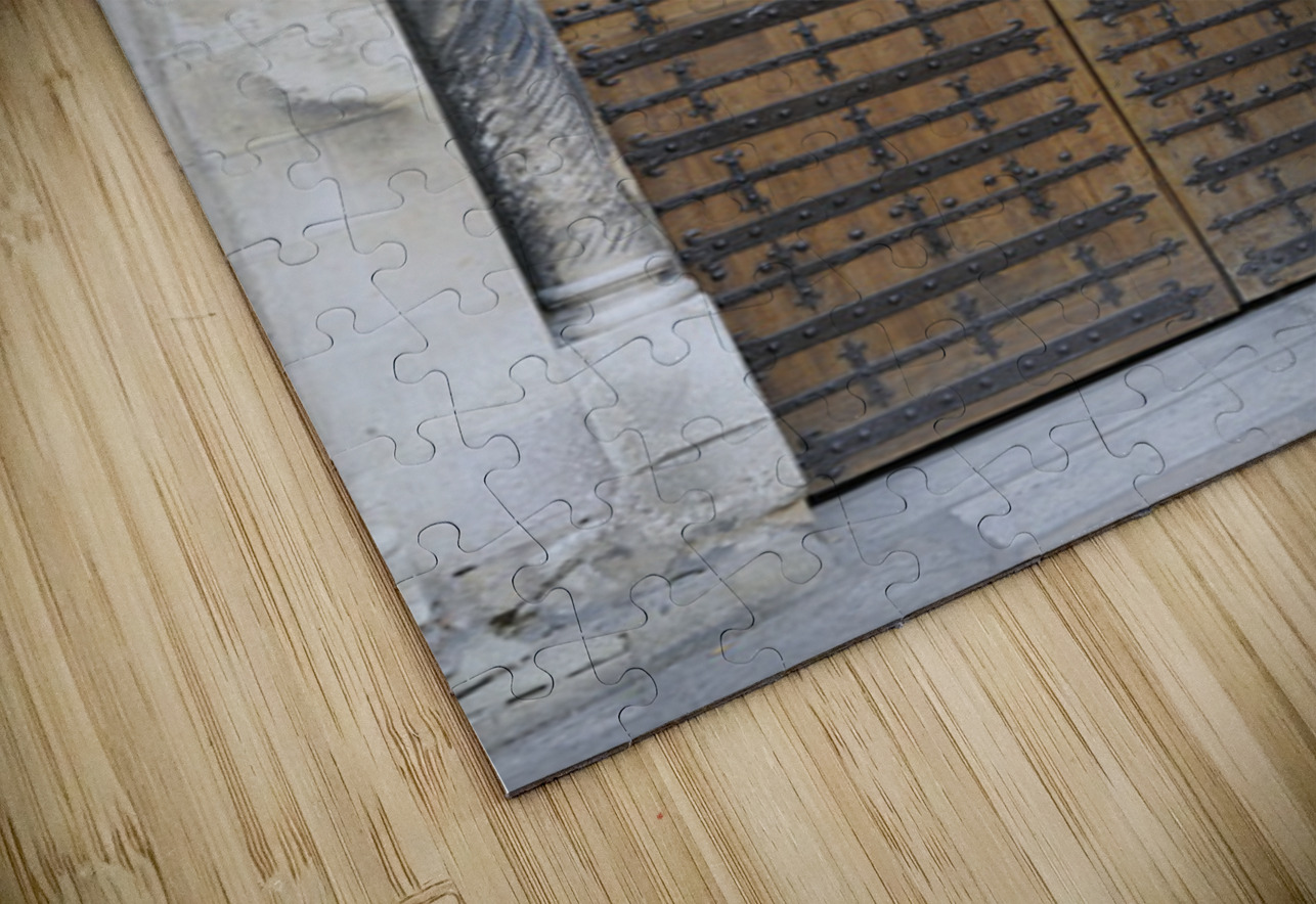 Wooden door. Cathedrale Saint-Sauveur. Aix-en-Provence. France Kevin Oke Puzzle