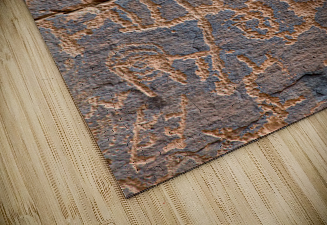 Ancient petroglyphs showcasing animal figures and geometric designs Crane Petroglyph Site Verde Valley Arizona Kevin Oke Puzzle