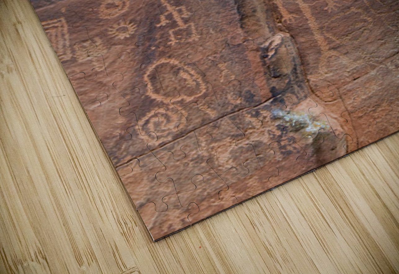 Ancient petroglyphs showcasing animal figures and geometric designs Crane Petroglyph Site Verde Valley Arizona Kevin Oke Puzzle