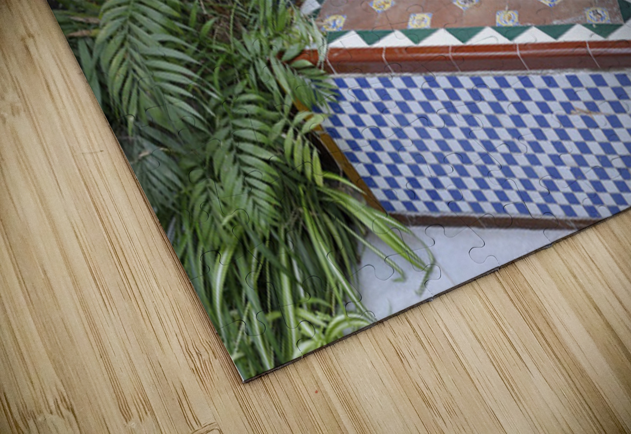Ceramic tile bench with plants Casa Don Bosco Ronda Málaga Andalusia Spain Kevin Oke Puzzle
