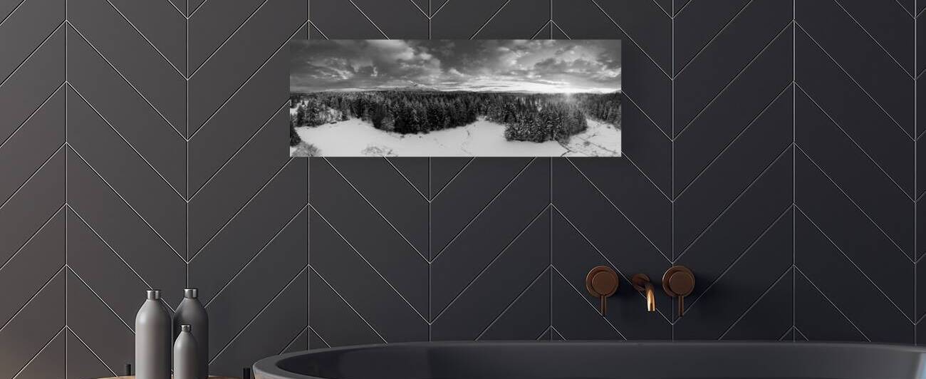 Cowichan Winter - Black & White by Kevin Oke