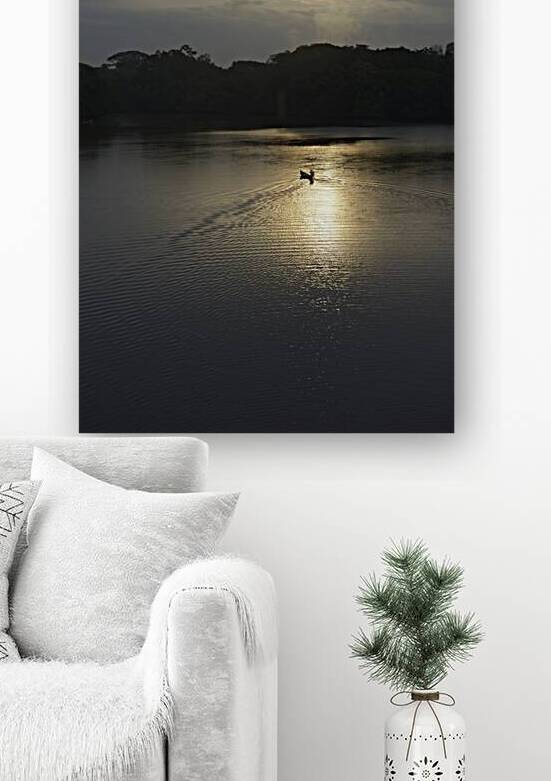 Canoeing on Lake Garzacocha at sunset La Selva Amazon Ecolodge Orellana Ecuador by Kevin Oke