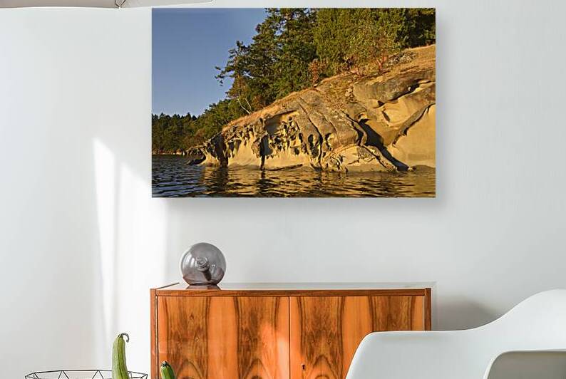 Wave etched sandstone cliff - Tent Island by Kevin Oke