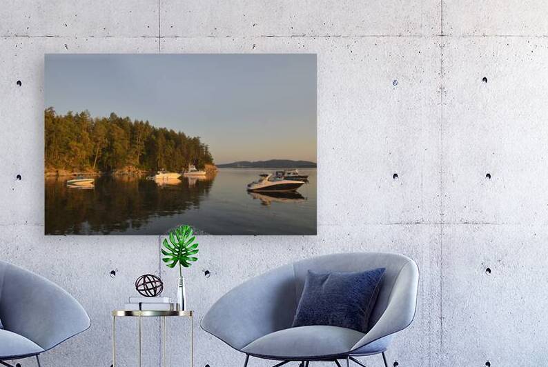 Sunset over Vancouver Island - Tent Island by Kevin Oke