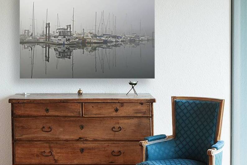 Foggy harbour - San Juan Island by Kevin Oke