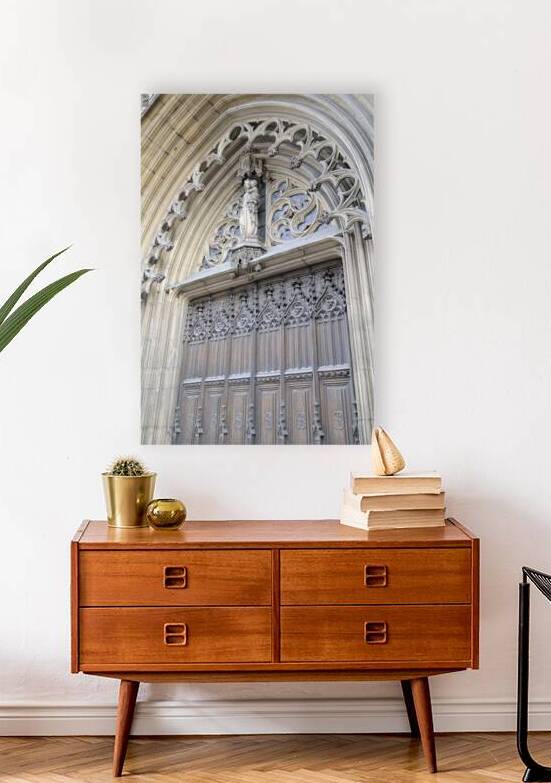 Entrance door detail of Eglise Saint-Bonaventure. France by Kevin Oke