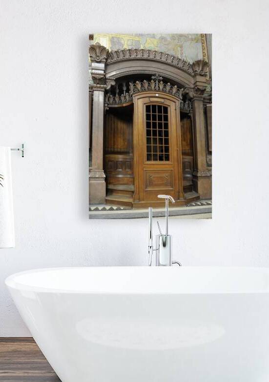 Confession box. Basilica Notre-Dame de Fourviere. Lyon. France by Kevin Oke