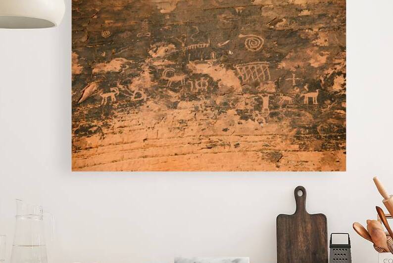 Petroglyphs near Atlatl Rock Valley of Fire State Park Nevada USA by Kevin Oke