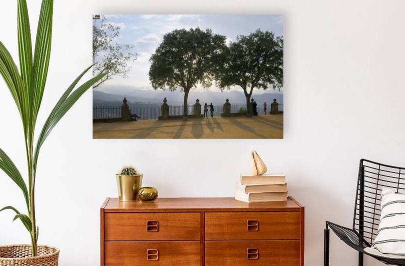 People enjoying the view from the Alameda del Tajo Ronda Málaga Andalusia Spain by Kevin Oke