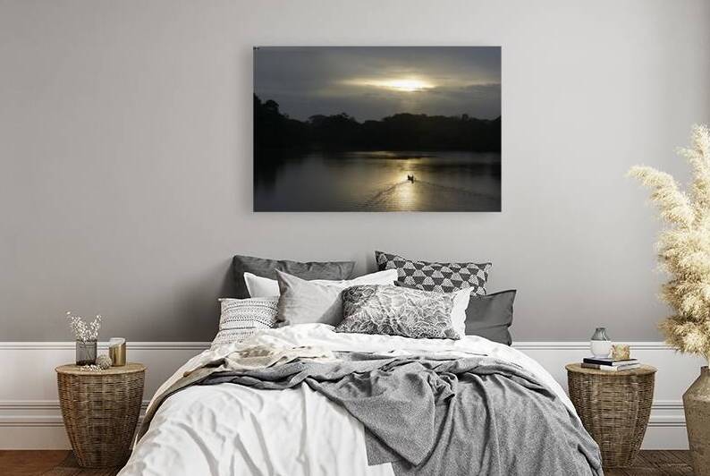 Canoeing on Lake Garzacocha La Selva Amazon Ecolodge Orellana Ecuador by Kevin Oke